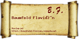 Baumfeld Flavián névjegykártya